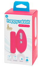 Happyrabbit - akkus, rádiós vibrációs bugyi (pink-fekete) [S-L]