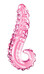 Icicles No. 24 - bordás nyelv üveg dildó (pink)