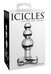 Icicles No. 47 - tripla gyöngyös, üveg anál dildó (áttetsző)